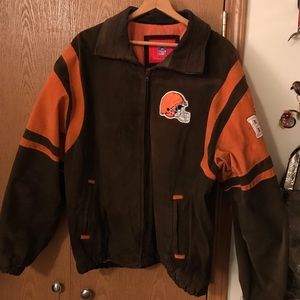 Vintage NFL Leather Coat Cleveland Browns